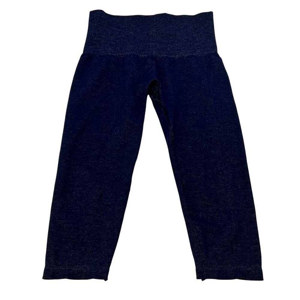 Soma Women’s Cropped Leggings Mid Rise Navy/White Size Medium